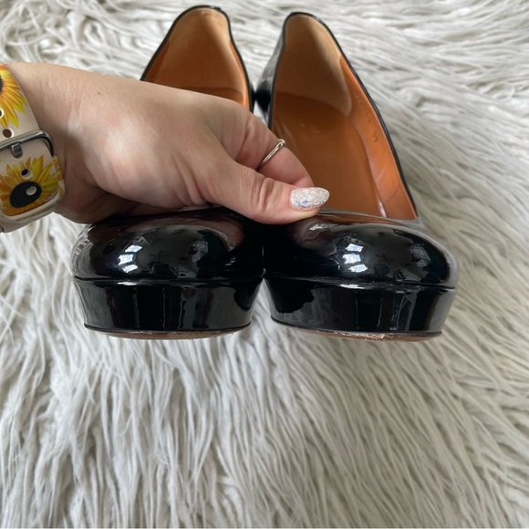 Gucci Black Patent Leather Round Toe Platform High Heel Pumps Size 39 - Picture 6 of 12